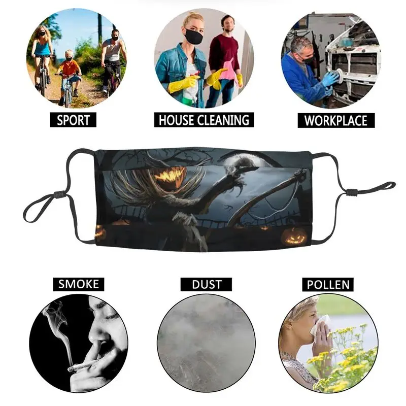 

Halloween Adult Party Mask Dustproof Non-Disposable Retro Design Face Mask Protection Cover Unisex Respirator Mouth Muffle
