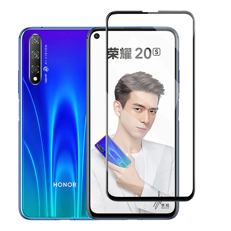 Чехол для honor 20 s закаленное стекло полное покрытие Защита экрана huawei honer s20