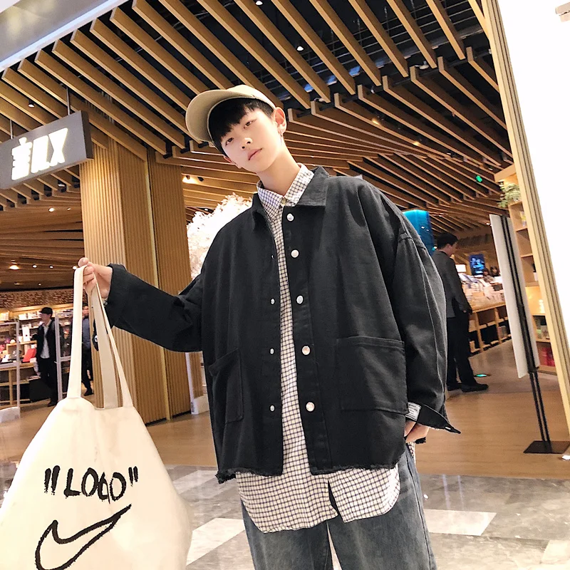 

2020 Newest Men's Fashion Outerwear Korean Style Windbreaker Clothes Loose coats Casual Bomber Streetwear Jacket M-2XL