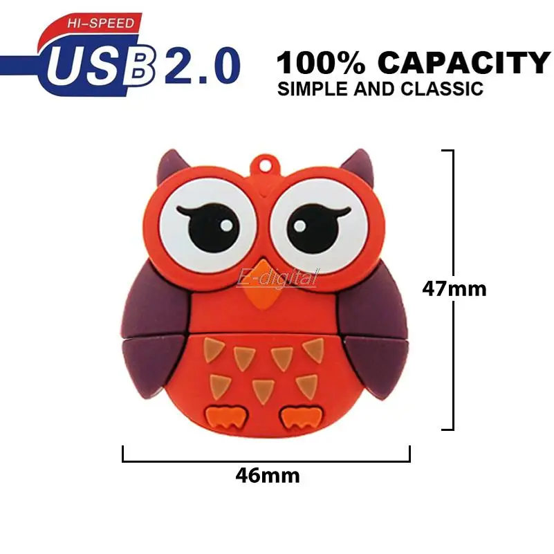 Милый пингвин лиса флеш-накопитель с мультяшным рисунком usb 64 ГБ 32 u-диск