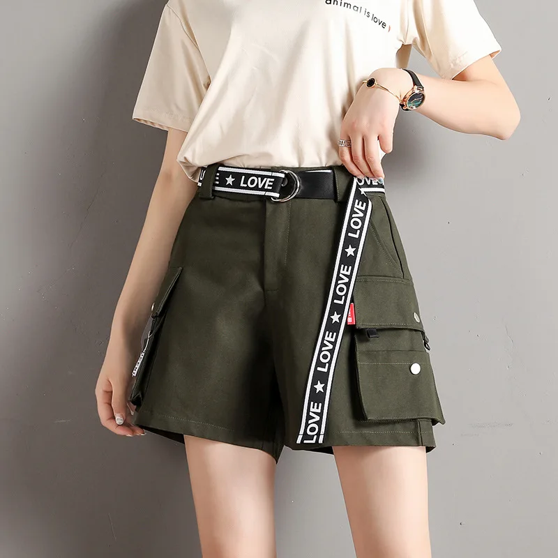 Настоящая съемка 2019 Летний Новый комбинезон короткий женский летний Свободный