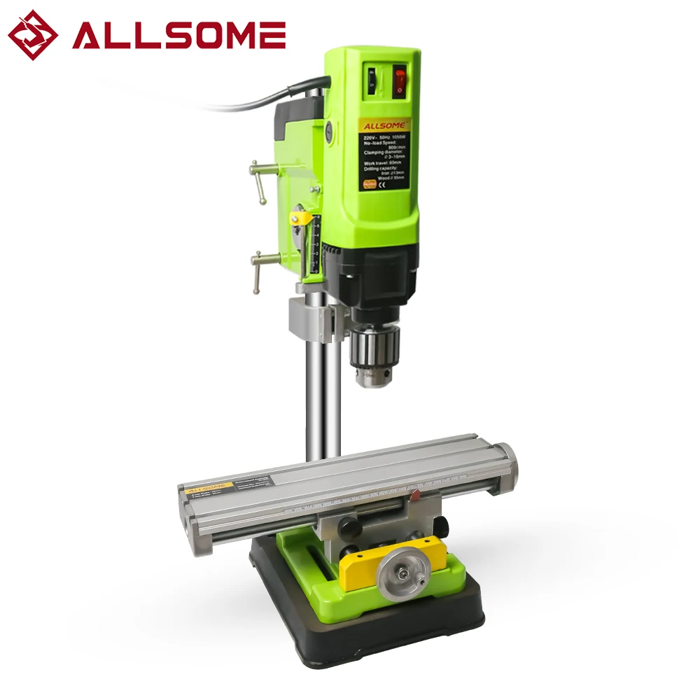 

ALLSOME 1050W BG-5157 Bench Drill Stand Mini Electric Bench Drilling Machine with Milling Worktable