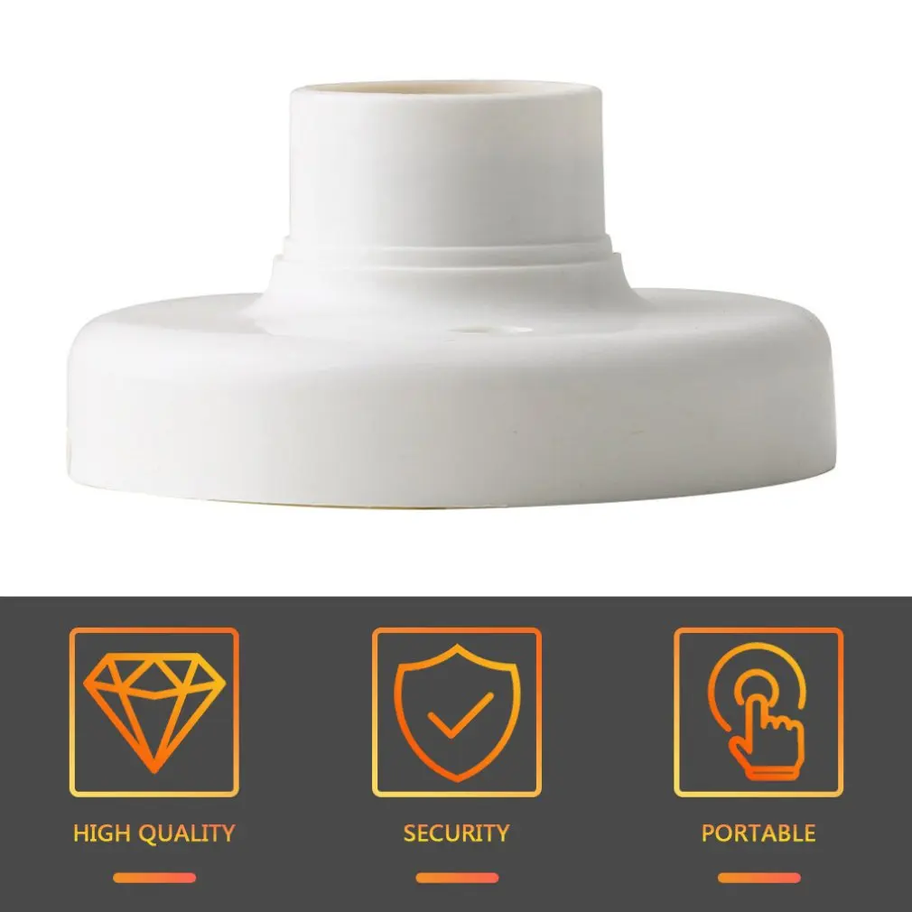 Полезный круглый пластиковый Цоколь E27 винтовой светильник держатель для лампы