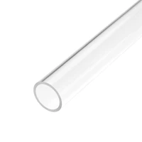 uxcell clear rigid acrylic pipe 26mm id x 30mm1 316 od x 0 5m20 round tube tubing
