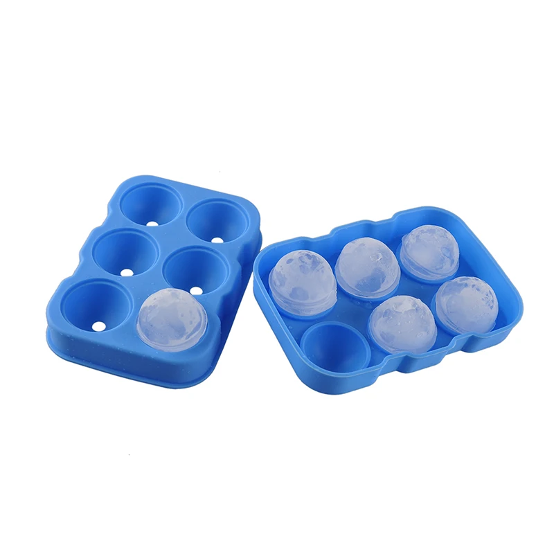 

Ice Ball Maker Mold Ice Cube Trays with Lid 6 Holes Silicone Ice Ball Mold For Infused Ice Whiskey Glasses Large Round Spheres