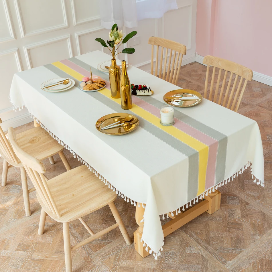 1 шт Рождественские декоративные скатерти ресторан ткань из хлопка и льна с