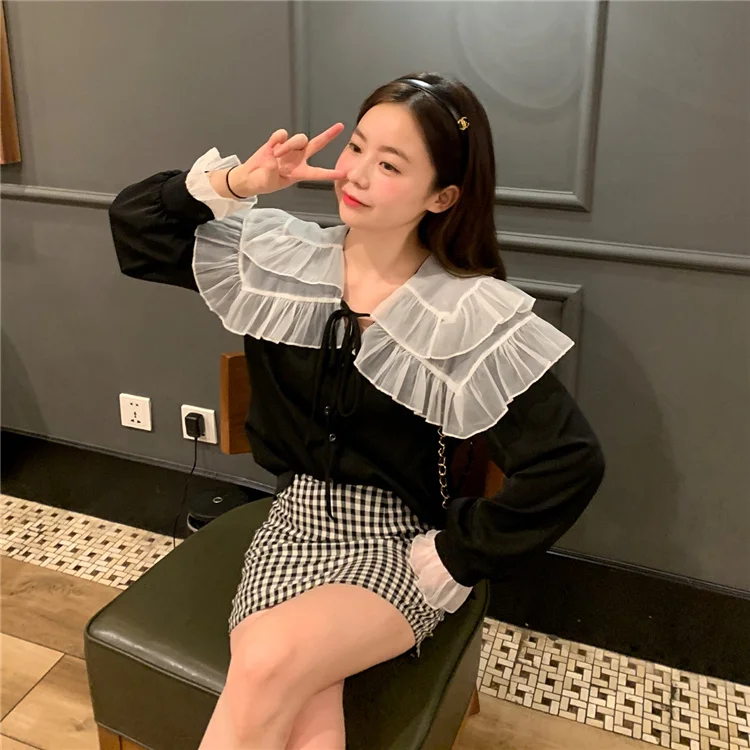 

CMAZ Shirts For Women CMAZ Shirts For Women Real Shot Cost-Effective Autumn New Loose Sweet Double Layer