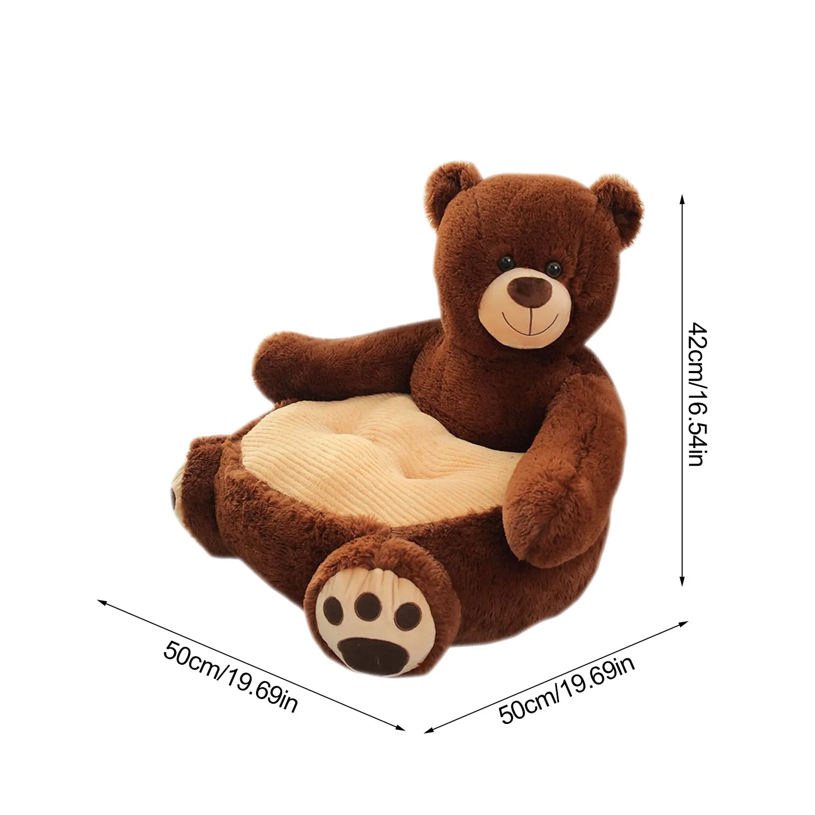 

Kids Bear Plush Character Chair Comfy Animal Sofa Armrest Chair For Home D50