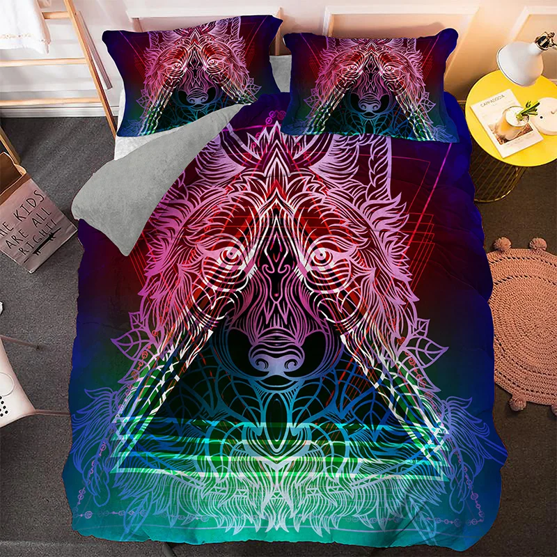 

New Fashion Wolf Pattern 3D printed Bedding Sets Animal Duvet Cover Set Twin Queen King Size Quilt Covers With Pillowcase 2/3pcs
