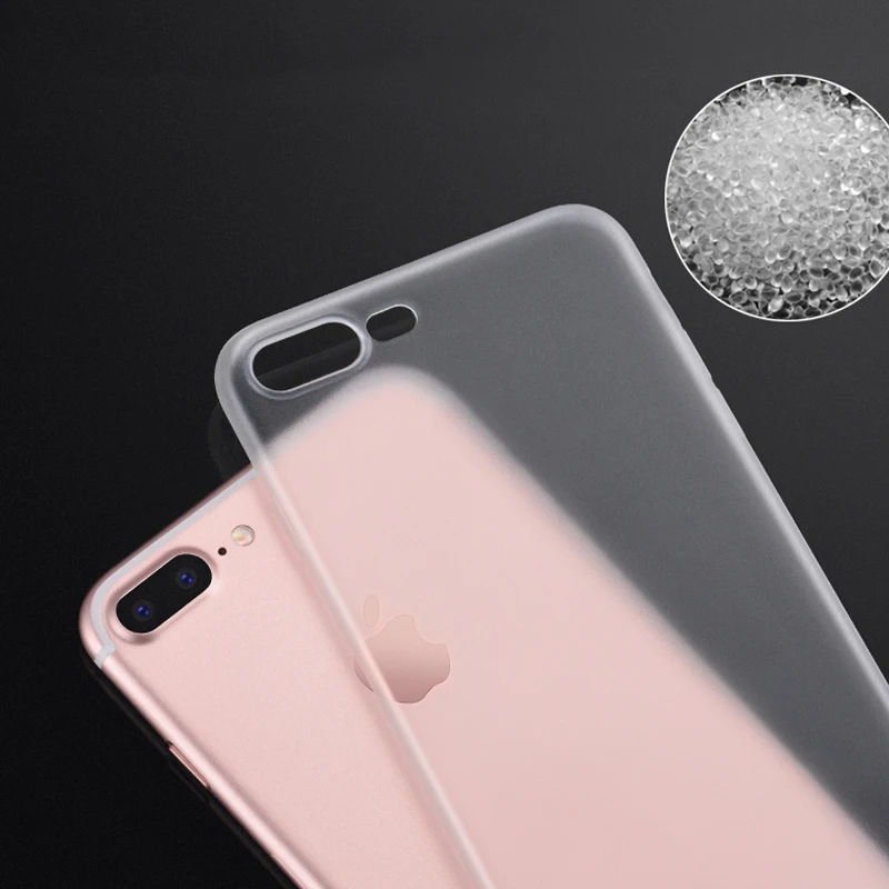 Полупрозрачный защитный чехол противоударный Ультратонкий для телефона Apple iPhone