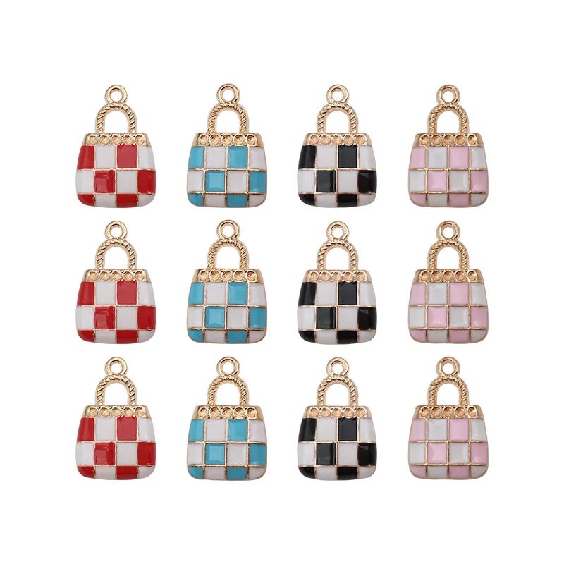 

Mixed 4pcs splicing color handbag alloy diy bracelet jewelry accessories dripping headdress pendant fashionable new style