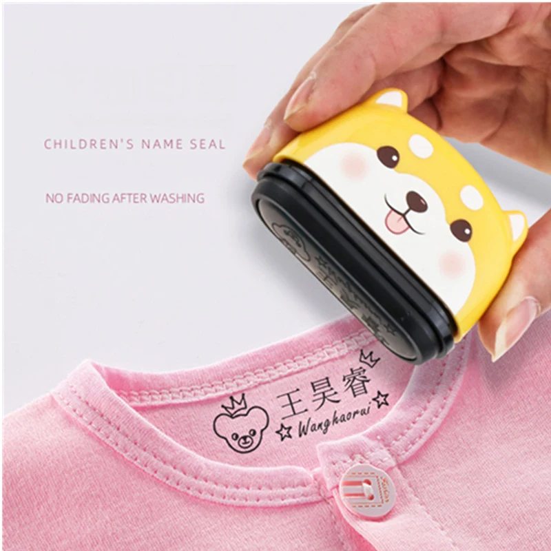 Печать с именем совы панды на заказ штамп для детей школьная одежда учащихся