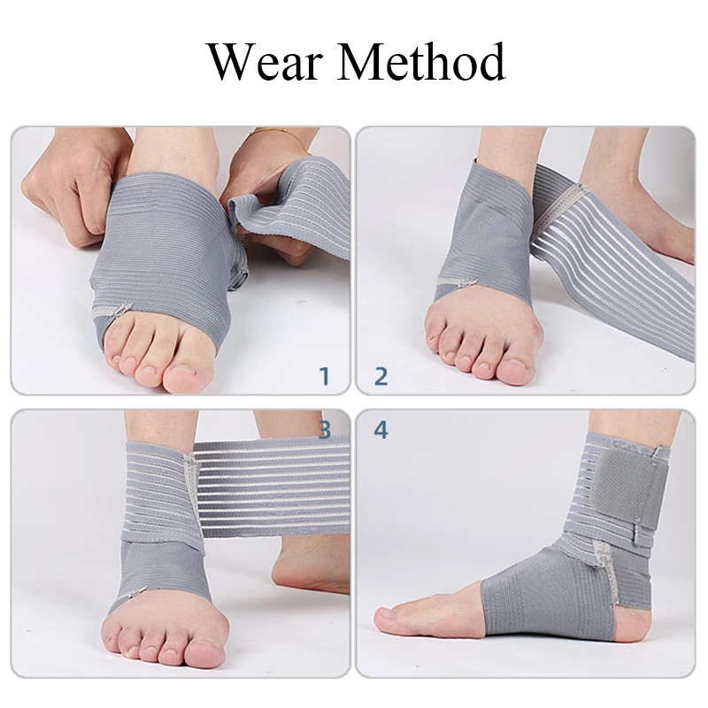 

Спортивный бандаж на лодыжку, удобная защита для голеностопа, однотонная эластичная повязка на ногу, аксессуары для тренажерного зала и фит...