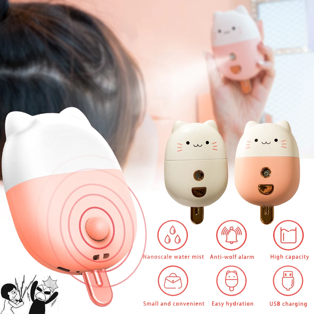 

Face Misting Handheld Portable Misting Spray With 120dB Alarm Function Hand Mister Hydrating And Cooling Face Skin Care Tool