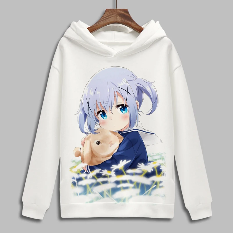 Это на заказ с изображением кролика Бесплатная доставка? Худи для косплея Hoto Kokoa