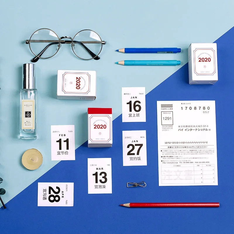 2020 милый календарь ежедневный планировщик настольный мини офисная работа