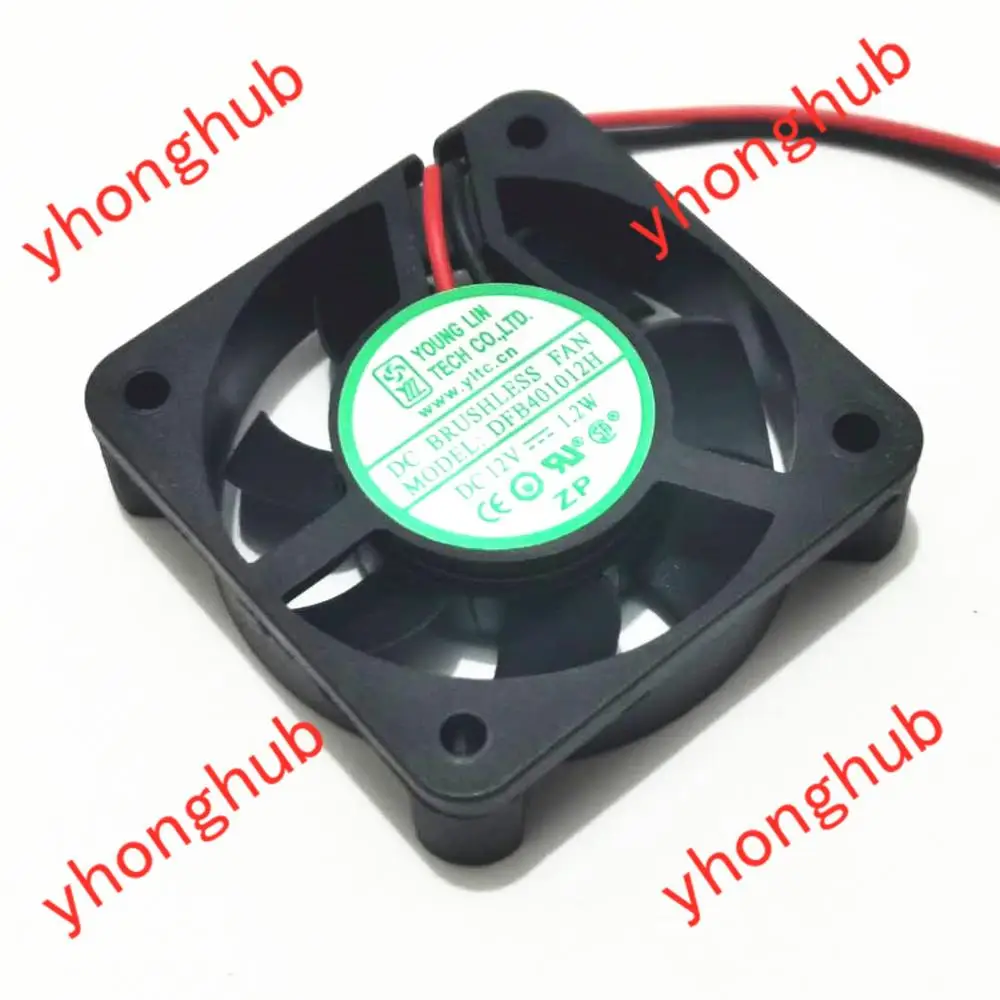 YOUNGLIN DFB401012H AC/DC 12V 1 2 Вт 40x40x10 мм провод Сервер вентилятор охлаждения|Кулеры и