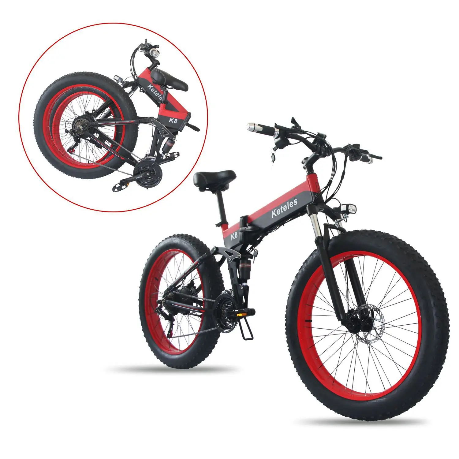 Günstig 4,0 Fett Reifen 26 Zoll Power Mountainbike Volle Stoßdämpfer Vorne Und Hinten Stoßdämpfer Klapp Elektrische Fahrrad