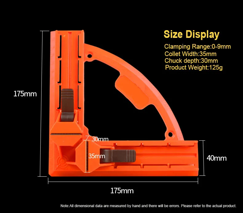

Right Angle Clip Woodworking Clip 90 Degree Fixing Clip Plastic Corner Wood Fixture Frame Woodworking Fixture Woodworking