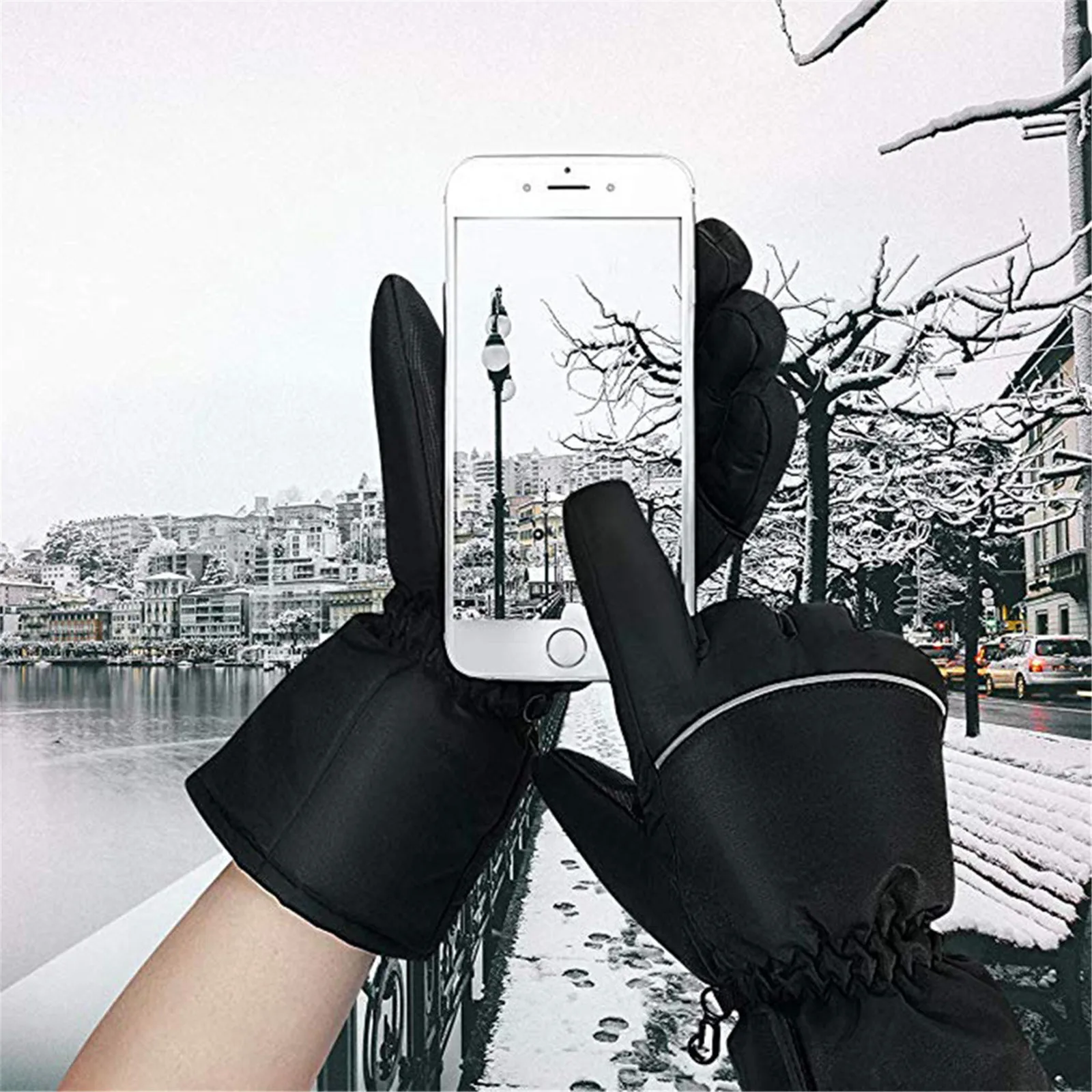

Unisex Heated Gloves Warm Glove Hand Warmers For Winter Outdoor Camping Hiking Windproof Autumn And Winter All Finger Glove D3