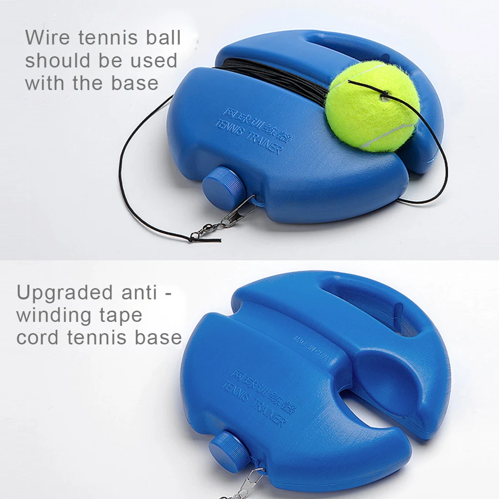 

Tennis Trainer basic exerciser tennis training tool with rope singles beating automatic rebound rubber band sparring device