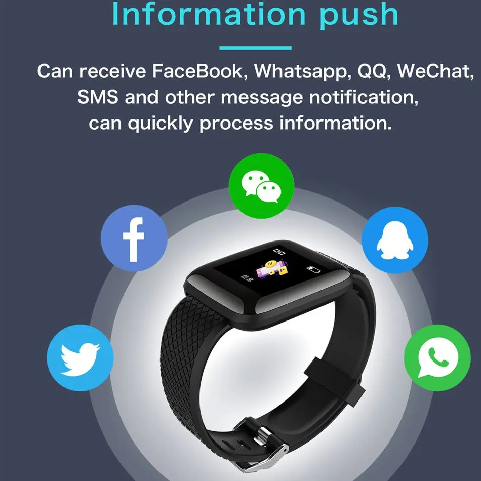 116 плюс смарт часы для мужчин 1 3 'на заказ циферблат динамический крови Давление