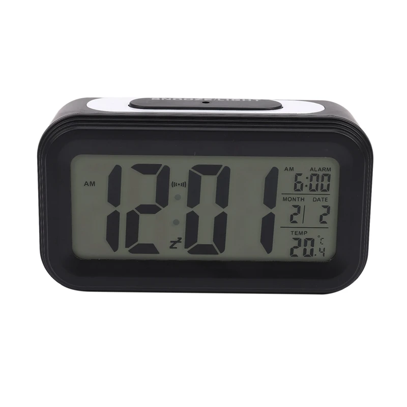 

[Upgrade Version] Battery Operated Alarm Clock,Electronic Large Lcd Display Digital Alarm Clocks With Snooze,Backlight,Night Lig