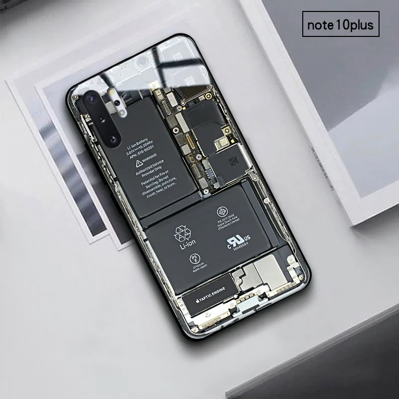 Circuit board Чехол для телефона для samsung Galaxy A40 A50 A60 M40 A70 A6S A8S S7 S8 S9 S10 S6edge Plus Note 8 9 Tempered Стекло Мрамор туманность - Color: Circuit board