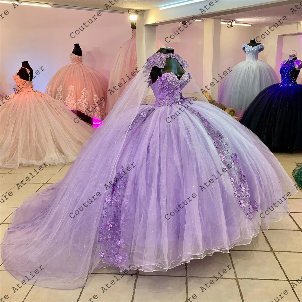 Светильник-Фиолетовое бальное платье на шнуровке для выпускного вечера красивое