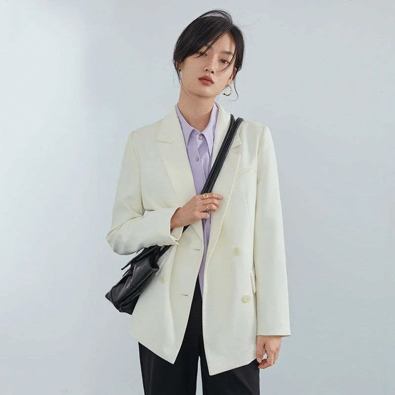 

2021 new high-end sense suit coat women's Korean spring suit British style age reducing Street blowing suit