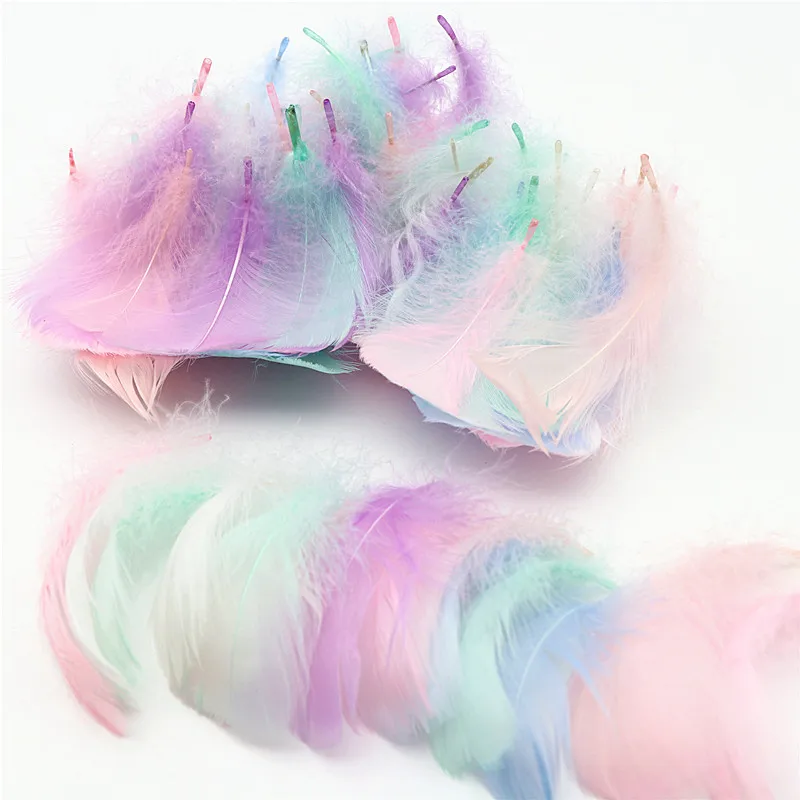 

100pcs Natural Goose Feather Feathers 4-8 Cm 8-12 Cm Goose Down Colored Feathers DIY Home Craft Decoration Jewelry Decoration