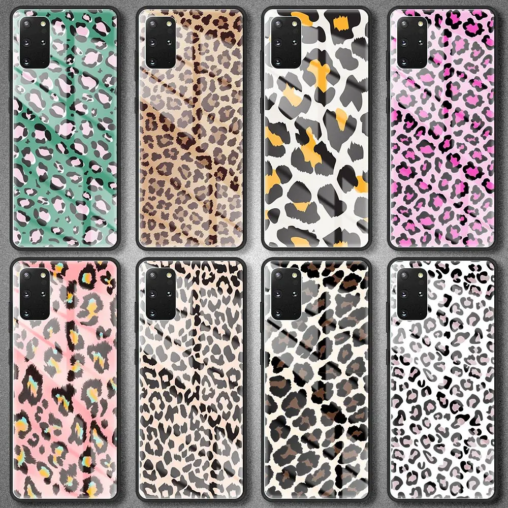 

Tiger Leopard Print Glass Case For Samsung Galaxy S10 S20 FE S9 S8 Plus Note 20 Ultra 9 8 10 Lite Tampa Shell Phone Des Cas