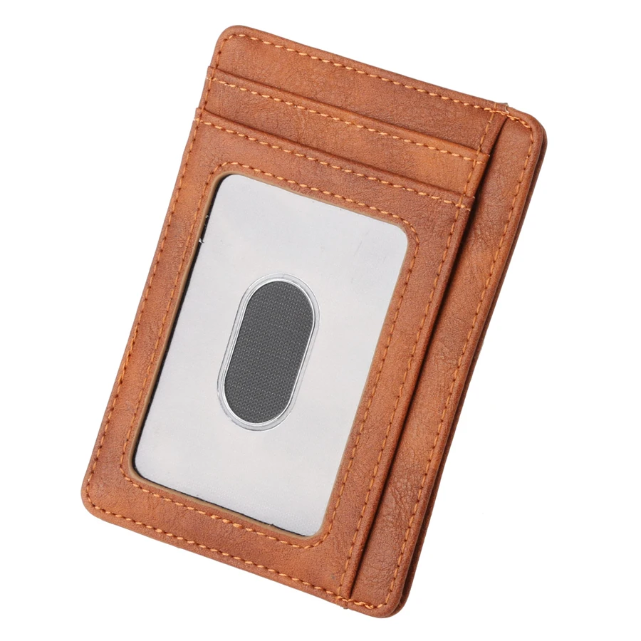 Men Women Leather ID credit Card Holder Pilot Rfid Protection Wallet Bank Cardholder Slim for Case Pocket Crazy Horse | Багаж и сумки