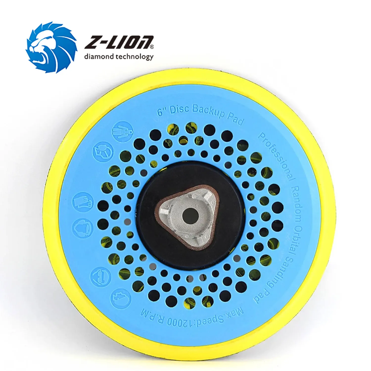 Z-LION 1PC 6&quot Disc Backup Pad With Removable 5/16&quot*24 Thread Random Orbit Sanding Backer Plate For Woodworking Polishing |