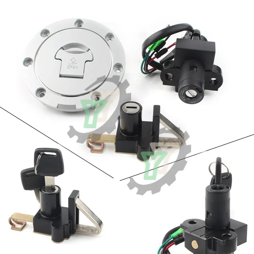 

for Honda NSR 125 NSR125 1993-2002 2003 2004 Motorcycle Gas Fuel Tank Cap Cover Seat Ignition Switch Start Lock Contact Key Set