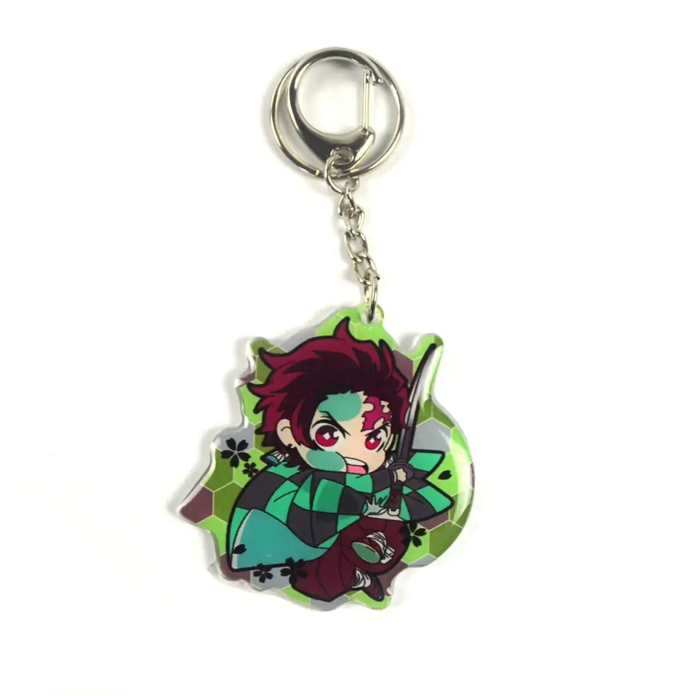 Новый аниме демон Slayer брелок Tanjirou Giyuu Shinobu Kyoujurou акриловый с лезвием в виде