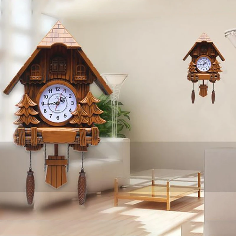Мода-часы Cuckoo модные настенные часы для гостиной 20 дюймов будильник качели карманные часы Современные часы