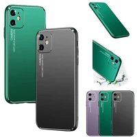 aluminum metal phone case for iphone 11 12 pro max xs max xr x 8 7 6s 6 plus se 2020 matte back cover soft silicone frame case
