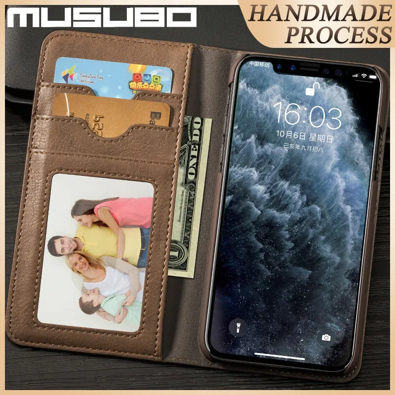 Musubo Роскошный чехол для телефона для iPhone 11 Pro Max Флип кожаный чехол s Чехол для iPhone 11 Xs Max XR X 8 7 Plus 6 Fundas кошелек Coque