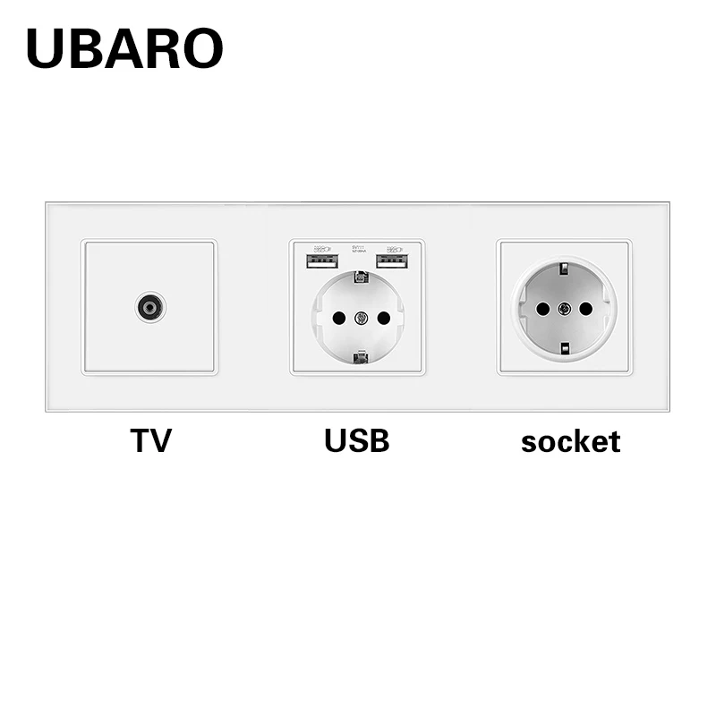 UBARO 258*86 Пособия по немецкому языку Стандартный закаленное Стекло Панель розетки