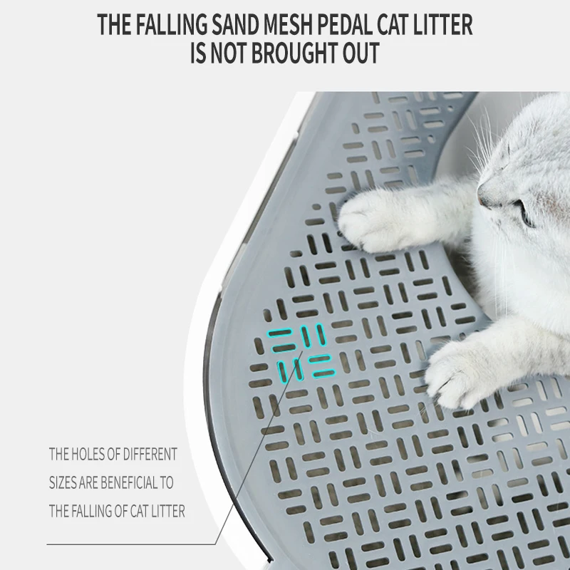 Контейнер для кошачьего туалета с входным наполнителем двухдверный