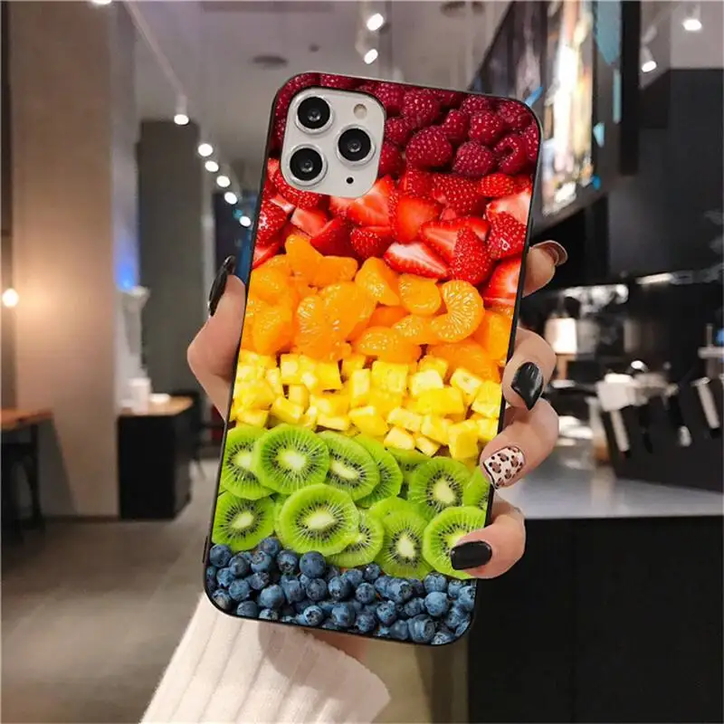 Роскошный чехол для iPhone 11 pro XS MAX 8 7 6 6S Plus X 5S SE 2020 XR с фруктами и едой уникальный