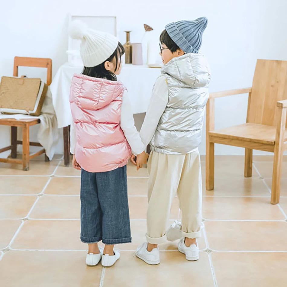 

Children's Jacket Hooded Coat Girls Boys Clothing Outwear Warm Fashion Vest Autumn Winter Toddler Kids Waistcoat Clothes