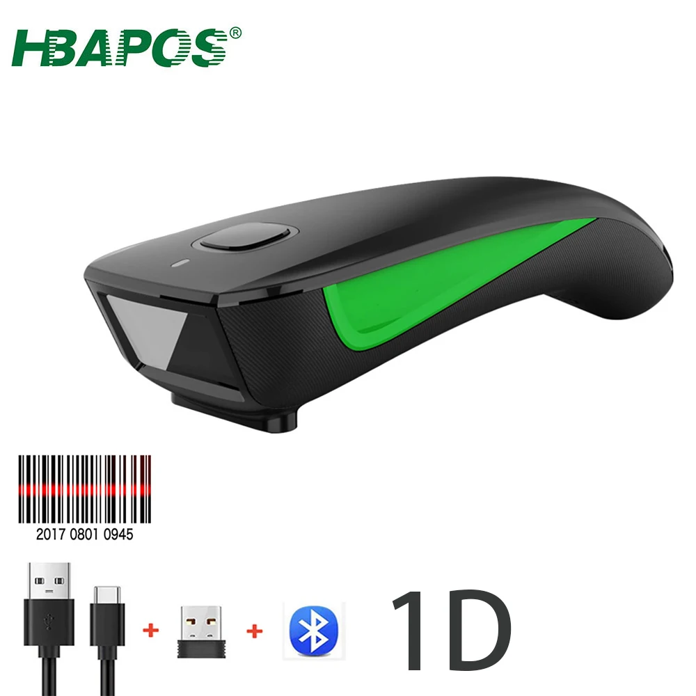 

Сканер штрих-кода HBAPOS 1D беспроводной карманный с Bluetooth