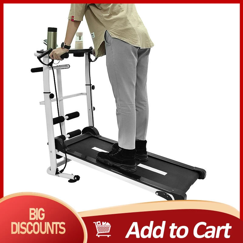 

Multifunctional Running Treadmills Indoor Exercise Equipment Gym Folding House Fitness Mini Fitness Slim Mini Walking HWC