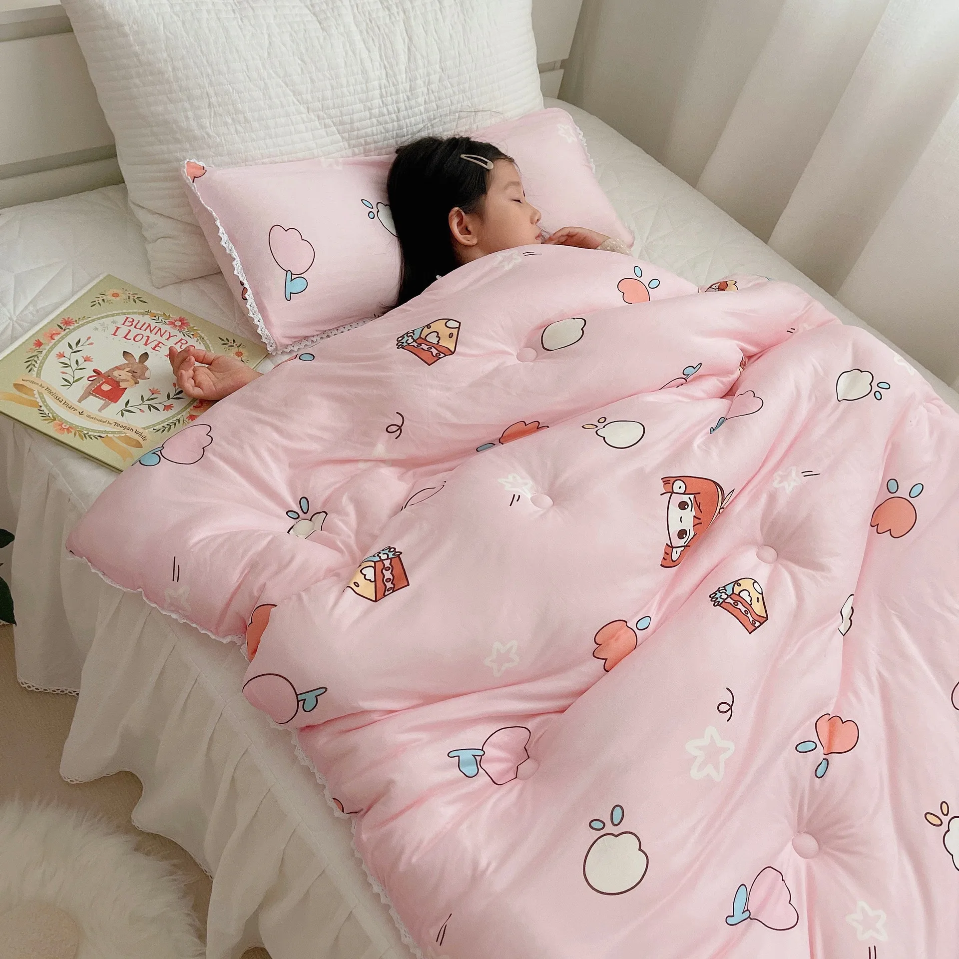 

Baby Quilt Newborns 120x150cm Comfortable Soft Quilt Filler Quilt Inner For Kids Korean Cartoon Baby Crib Blanket Room Decor