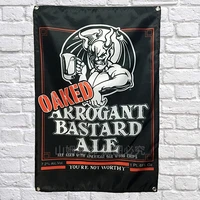 oaked arrogant bastard beer personality creative hanging banners bar winery billiards hall home wall decor live background cloth