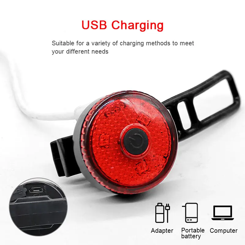 Мини USB задний фонарь для велосипеда с возможностью светильник 3 х скоростной