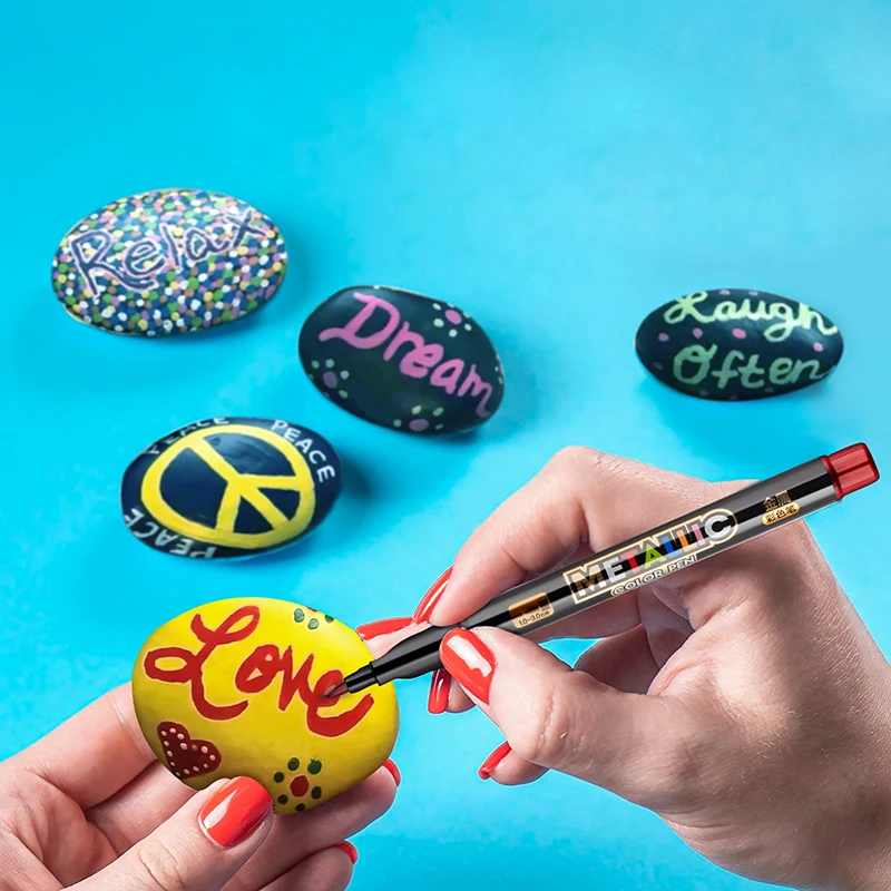 STA10 цвет es металлический маркер Перманентный водный кисть для рисования DIY