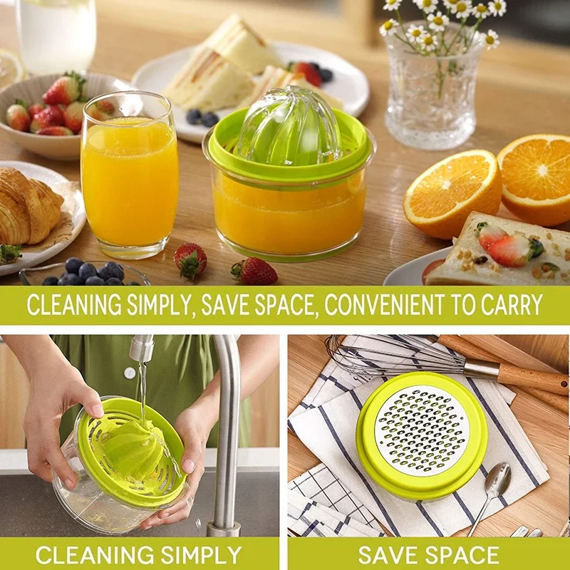 

Manual Juicer Multi-Function Manual Juicer, with Multiple Sizes of Reamer, Ginger Garlic Cheese Grater
